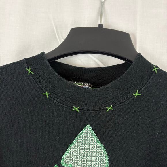 Vintage 90s Primitive Snowman Jerzees Sweatshirt Christmas Holiday Medium - Picture 4 of 6